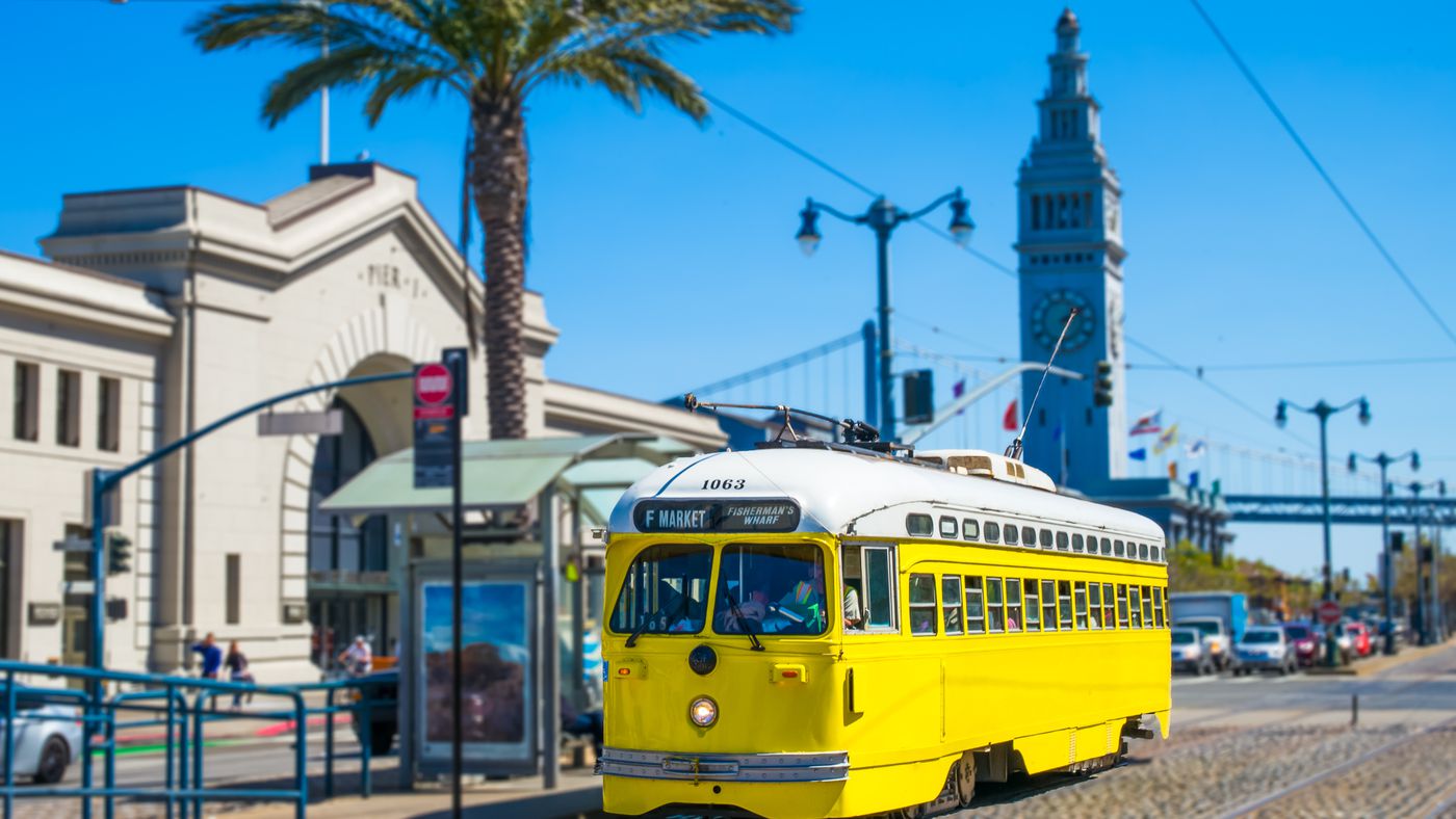 Yellow streetcar